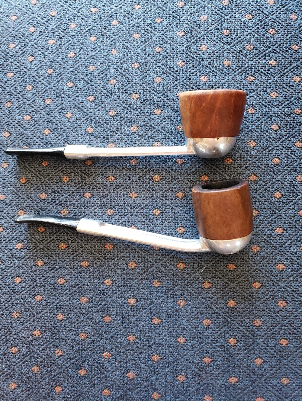 Falcon Aluminum Stem Estate Smoking Pipes - Lot of 2